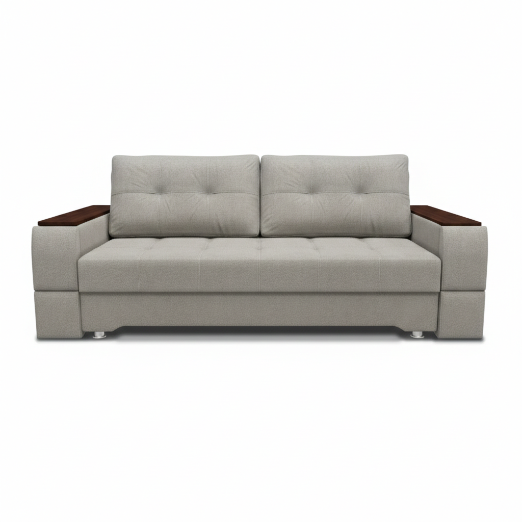 Диван Атлант-2 ДК прямой Тк.Levis 08 светло-серый 2 кат Апогей