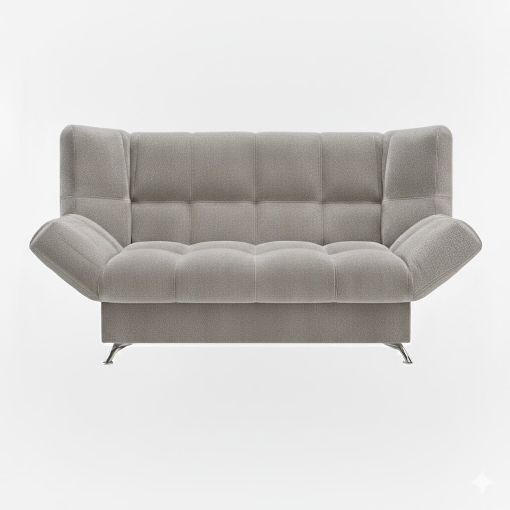 Диван Клик-кляк 8 ДК прямой Тк.LUMA 13 светло-серый 2 кат Апогей