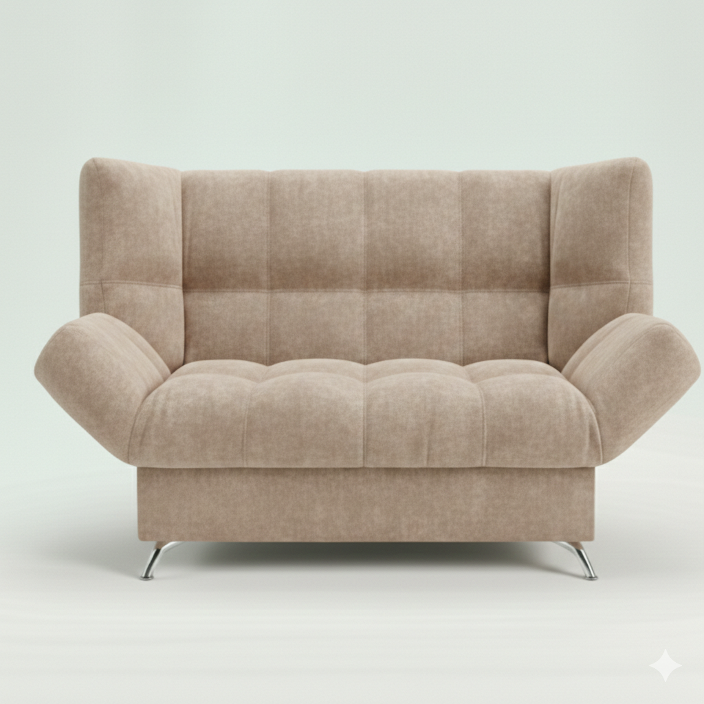 Диван Клик-кляк 8 ДК прямой Тк.Kioto beige (О-2) 4 кат Апогей