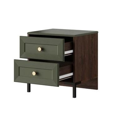 Тиана Тумба прикроватная Дуб Апрель темный/Мидори