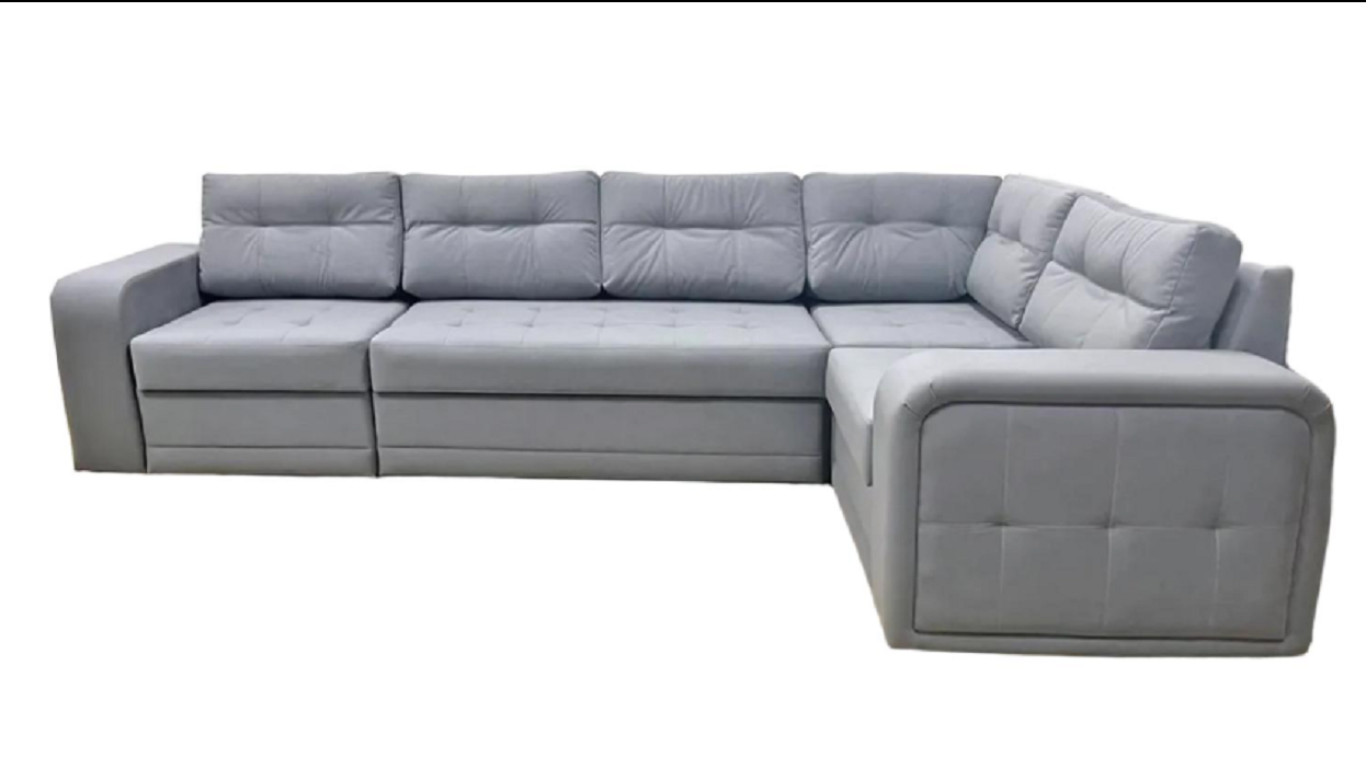 Диван угловой Женева-5 Тк.Snow 20 + Snow 20 4 кат ЭКО