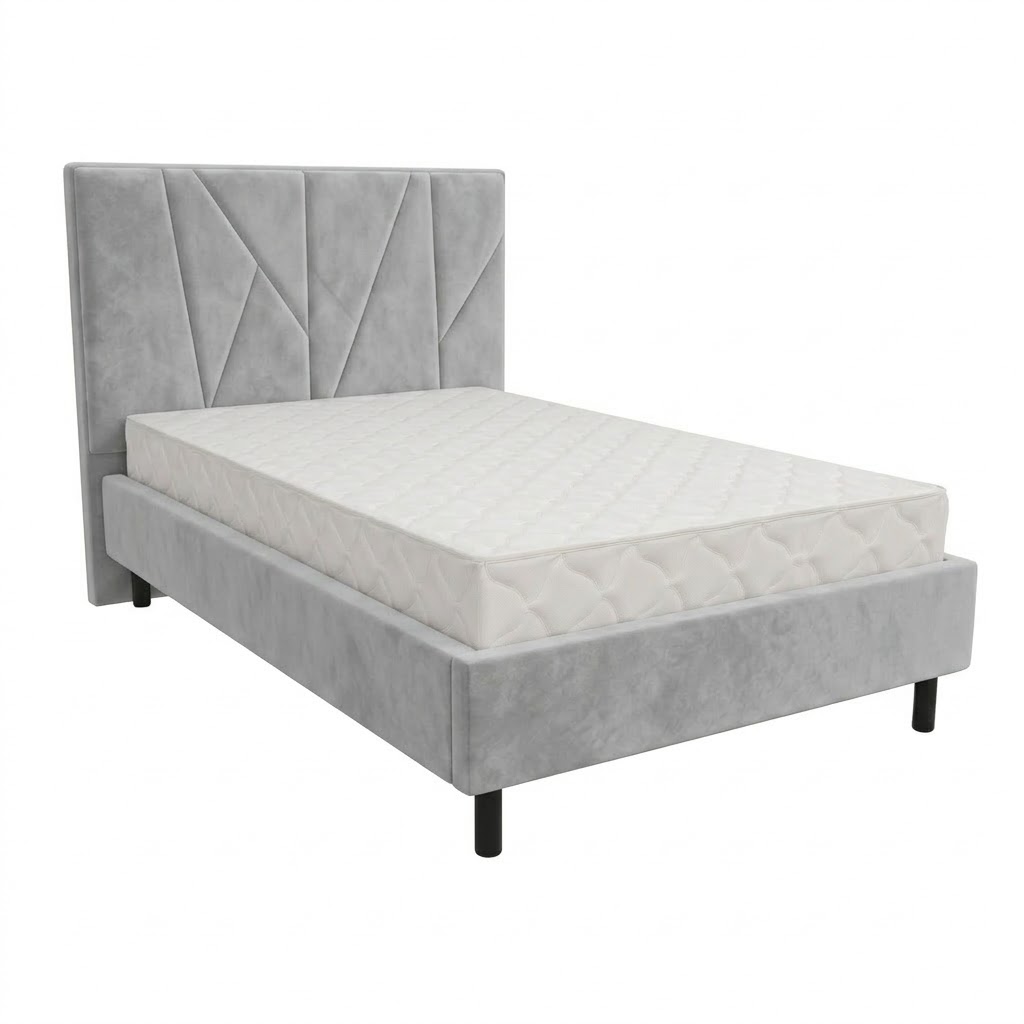 Кровать Рица-3 1,2*2,0 с П.М. Тк. Шторм 425 1 кат  Апогей