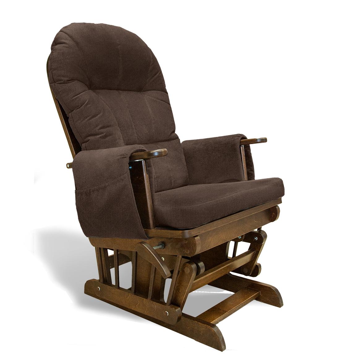Кресло-качалка Граф-1М Тк.Vitara-033 (темно-коричневый)
