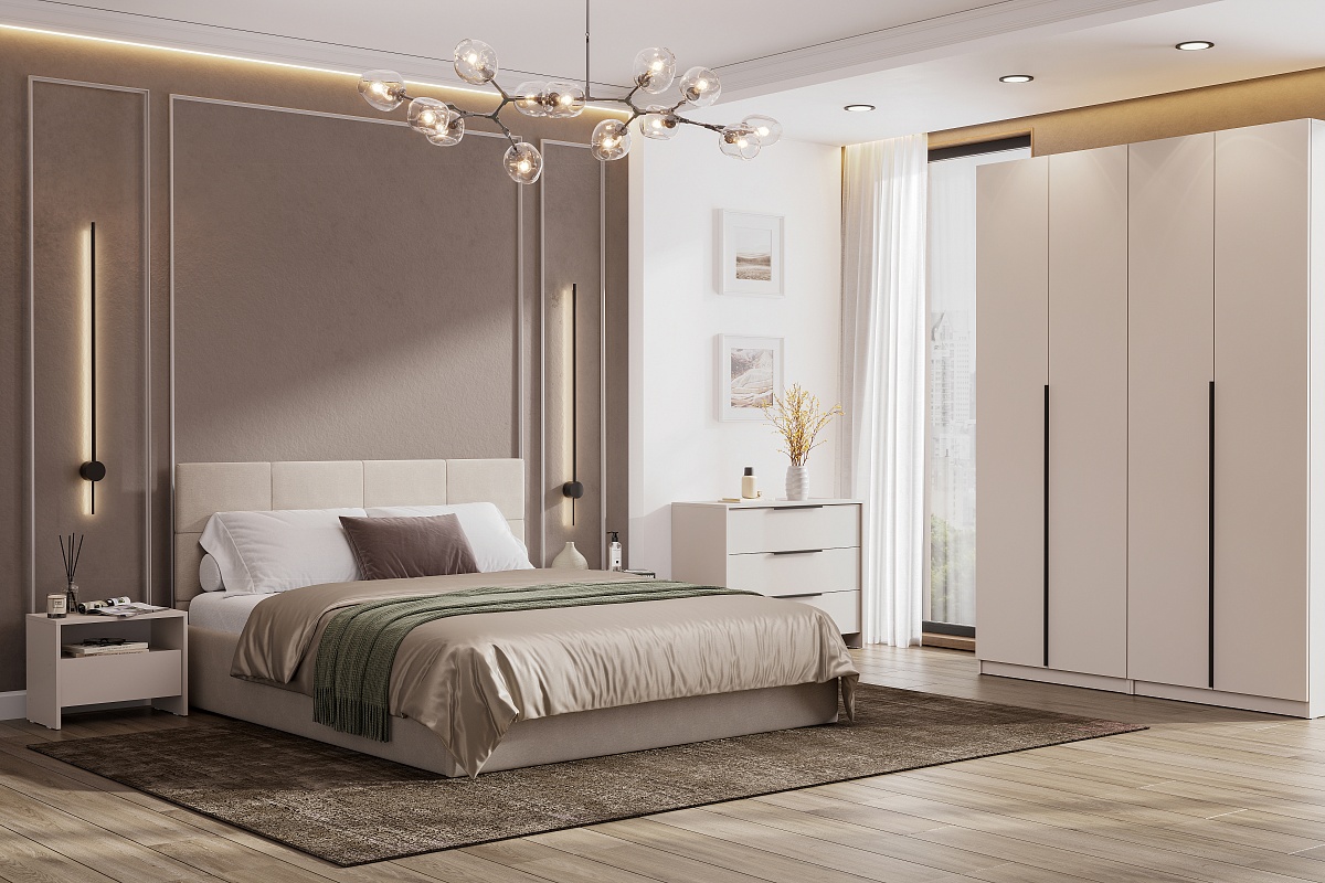 Модульная система "Камелия 1" Тумба прикроватная Эндгрейн/Меланж