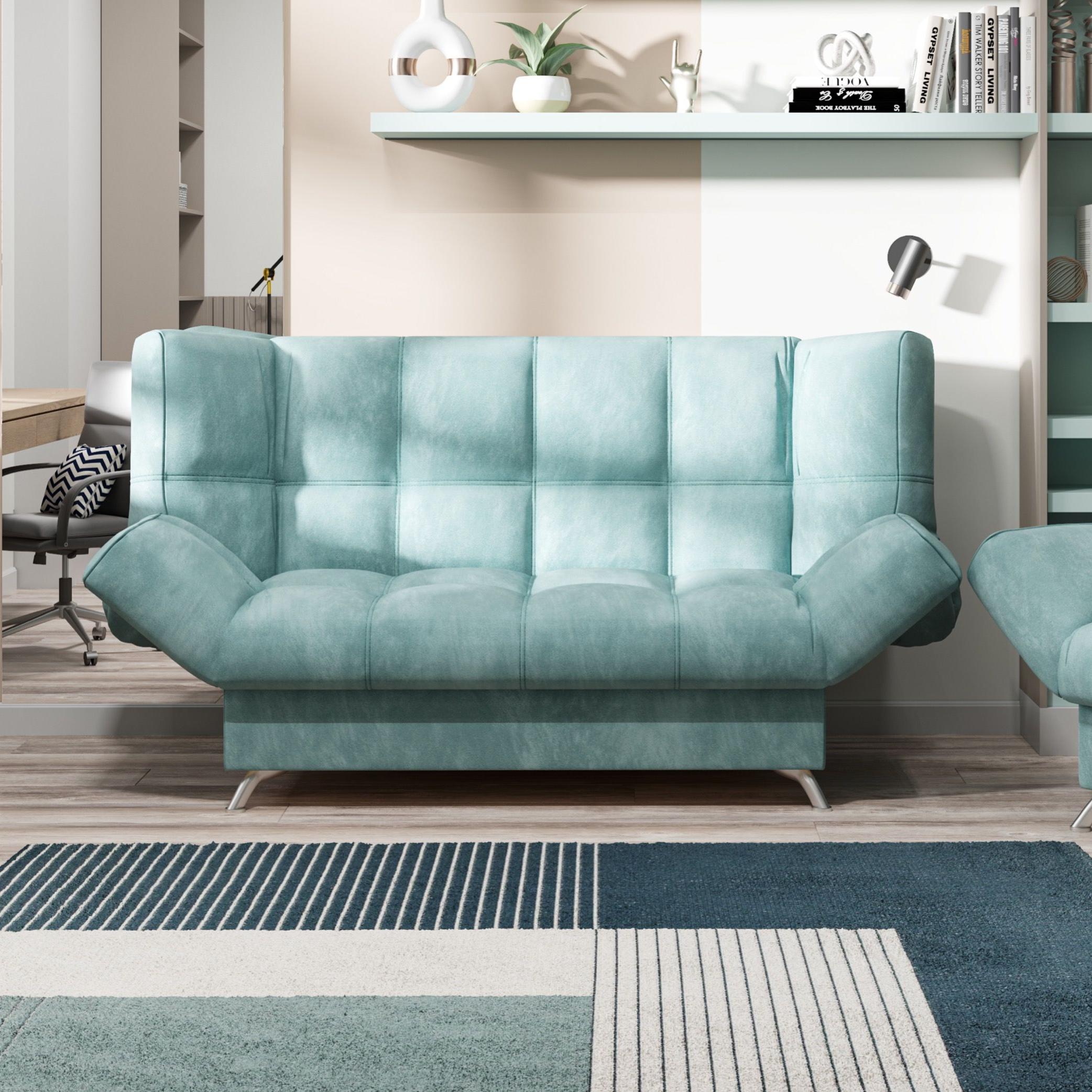 Диван Клик-кляк 8 ДК прямой Тк.Боска VL-1912-23 (серебристо-серый) 2 кат Апогей