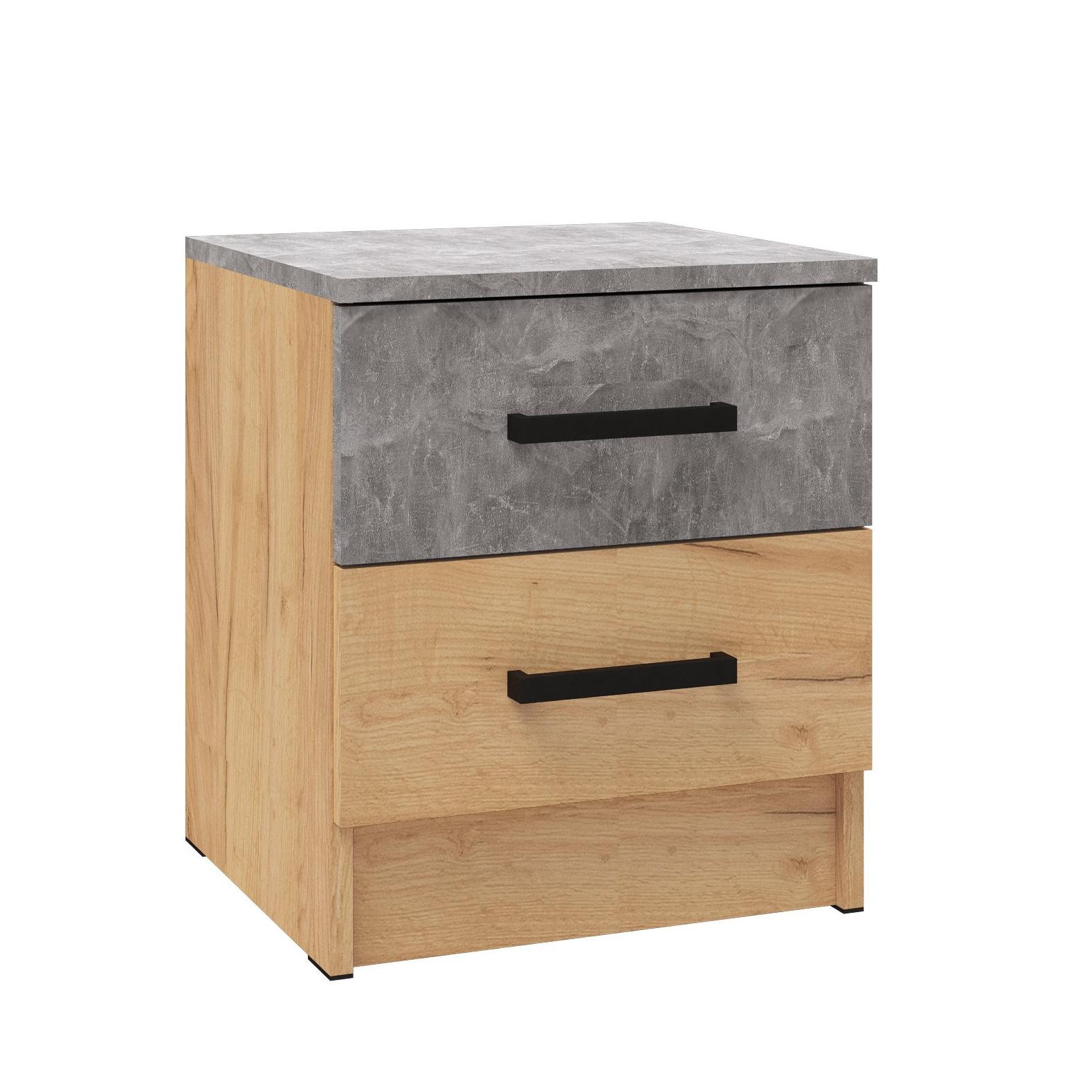 Спальня Асти тумба прикроватная дуб крафт золотой/ателье светлое