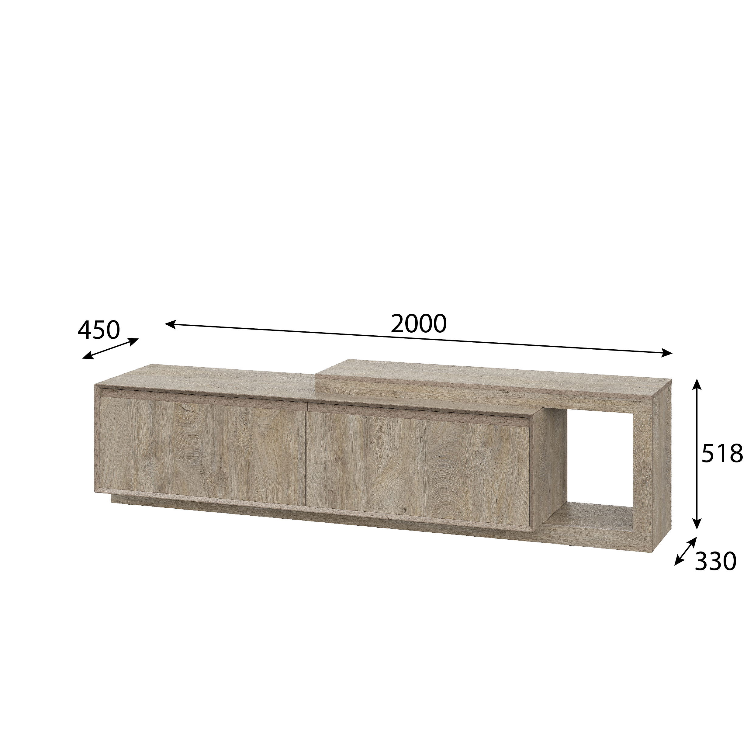 Модульная система "Этна" Тумба прикроватная 22 J-Э