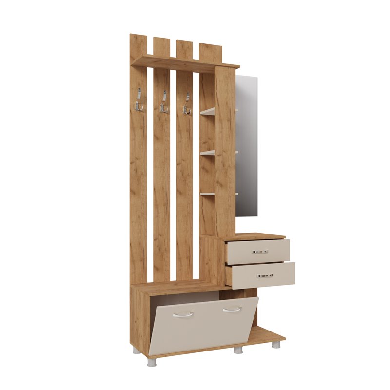 Прихожая Микс Арт ЦС дуб крафт золотой/кашемир