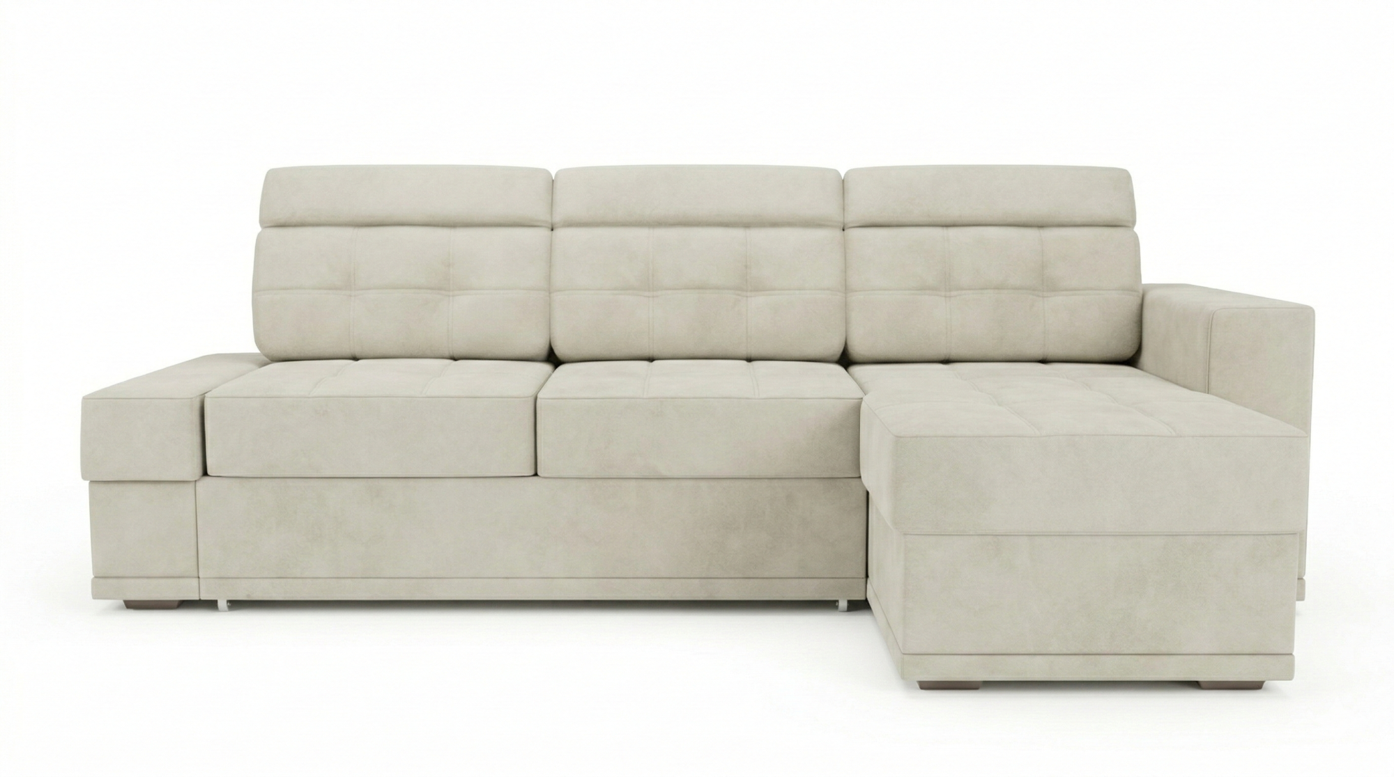 Диван угловой Мартин ДКУ-О с оттоманкой Тк.Боска VL-1912-02 кремовый 3 кат Апогей