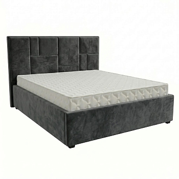 Кровать Монтана-1 1,6*2,0 с П.М. Тк. Sensey graphite 3 кат  Апогей