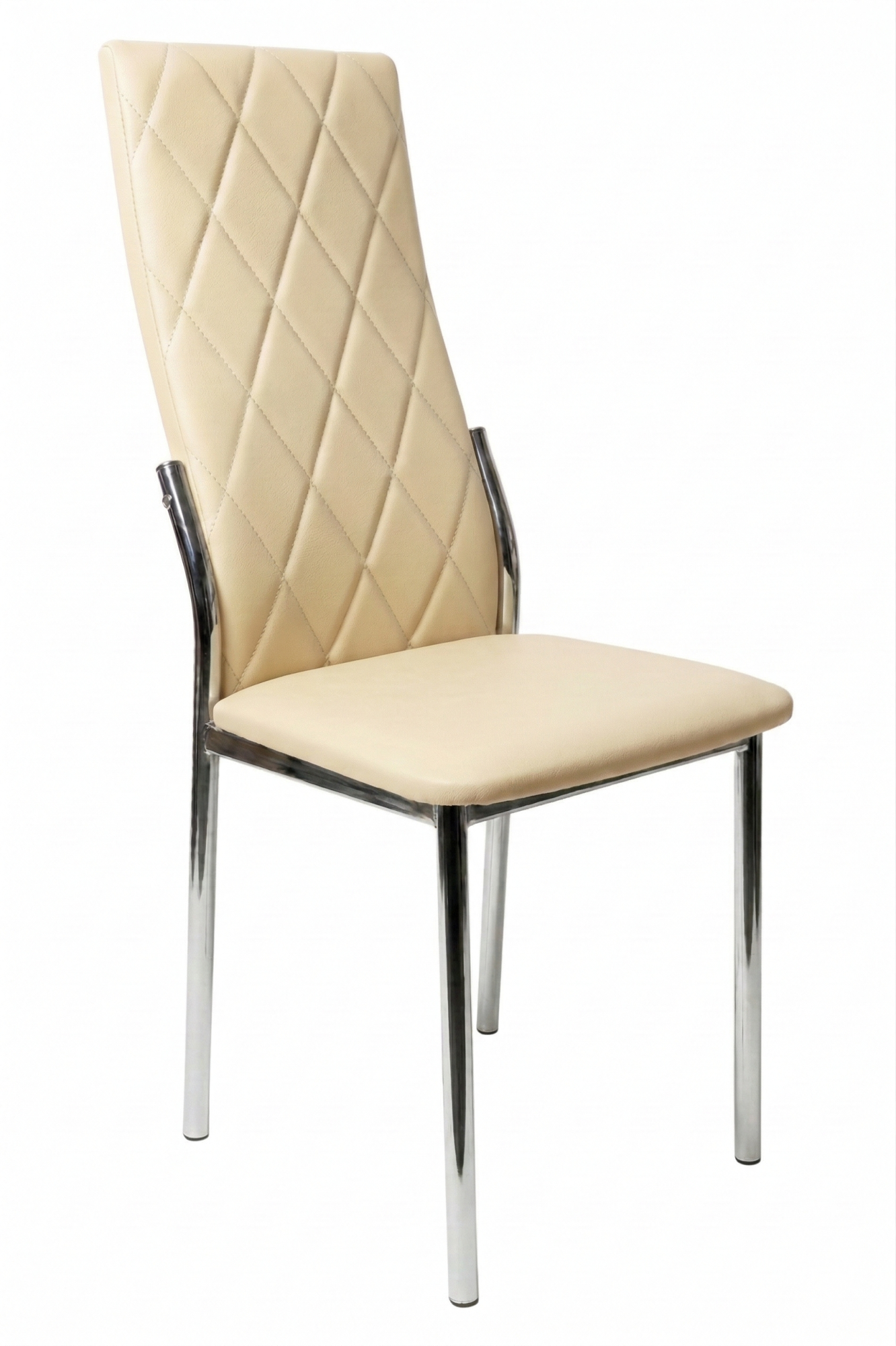 Стул хром "Мираж "Ромб" (Блисс кожзам крем)