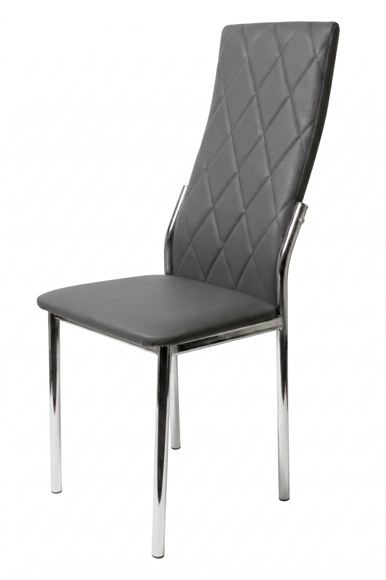 Стул хром "Мираж "Ромб" (Блисс кожзам графит)
