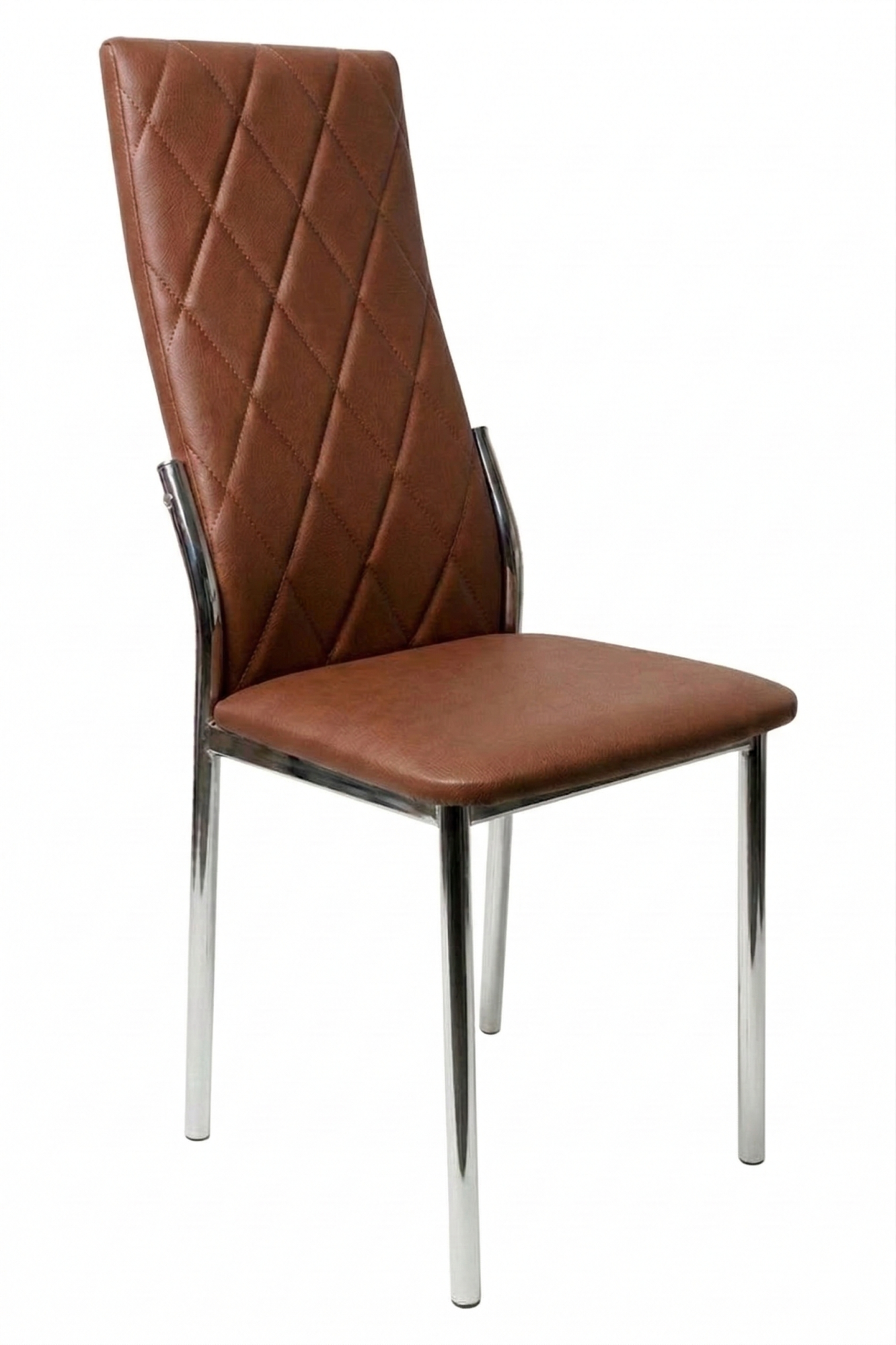 Стул хром "Мираж "Ромб" (Блисс кожзам коричневый)