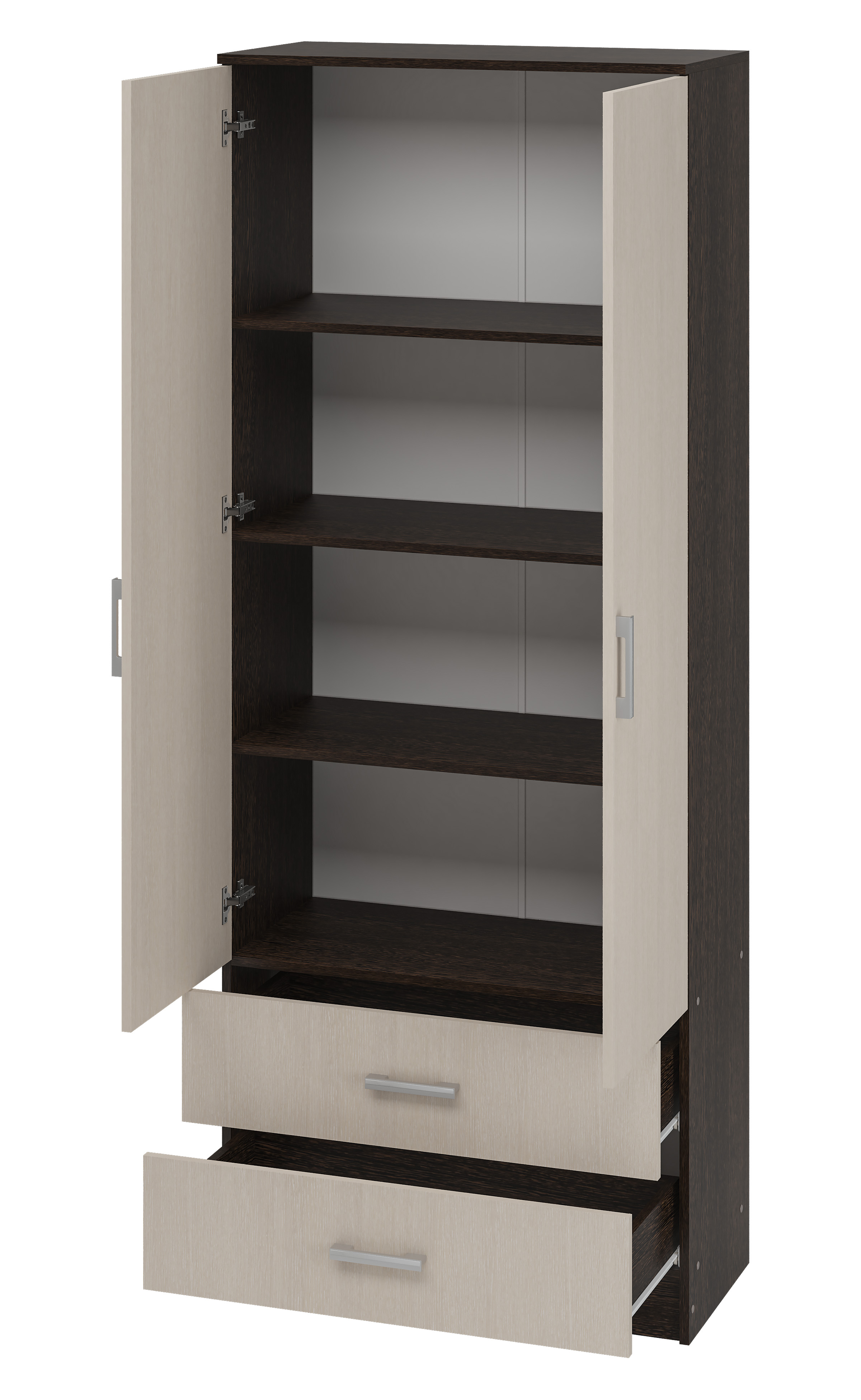 Тива Шкаф ШК 202 800х2020х380 (ВЕНГЕ-ДУБ БЕЛФОРД)