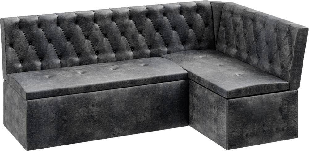 Скамья угловая со спальным местом "Квадро" тип 1 Классик исп.2 - венге/ТК темно-серая