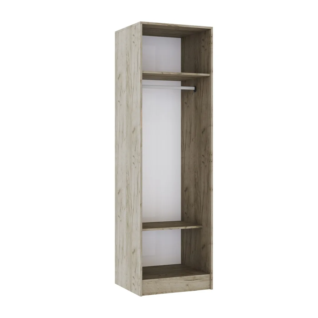 Спальня Колибри Лофт навесная секция дуб крафт серый/графит серый+камень серый