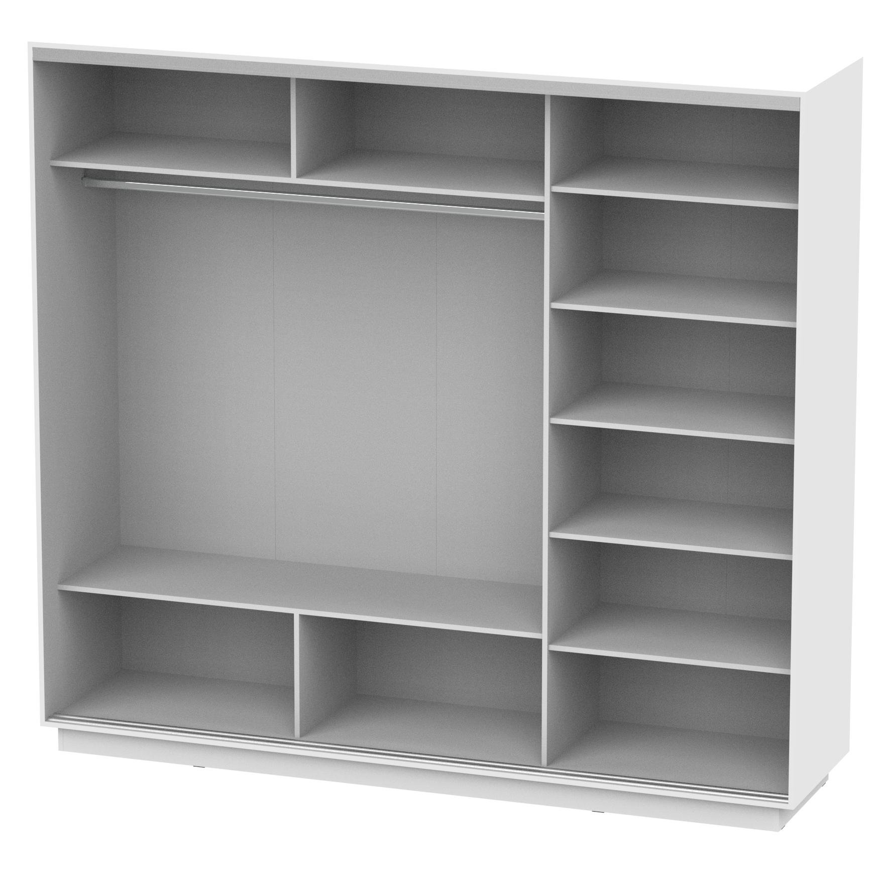 Корпус шкафа ТАНДЕМ 2400х2200х600 белый/серебро