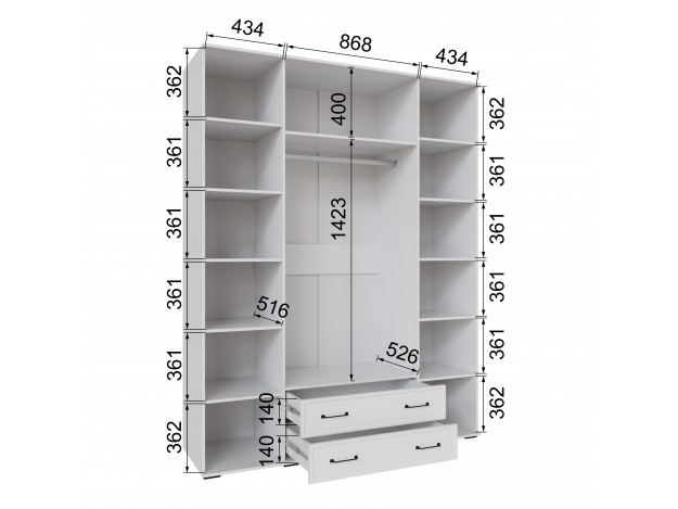 Шкаф Нельсон НШ-24 белый