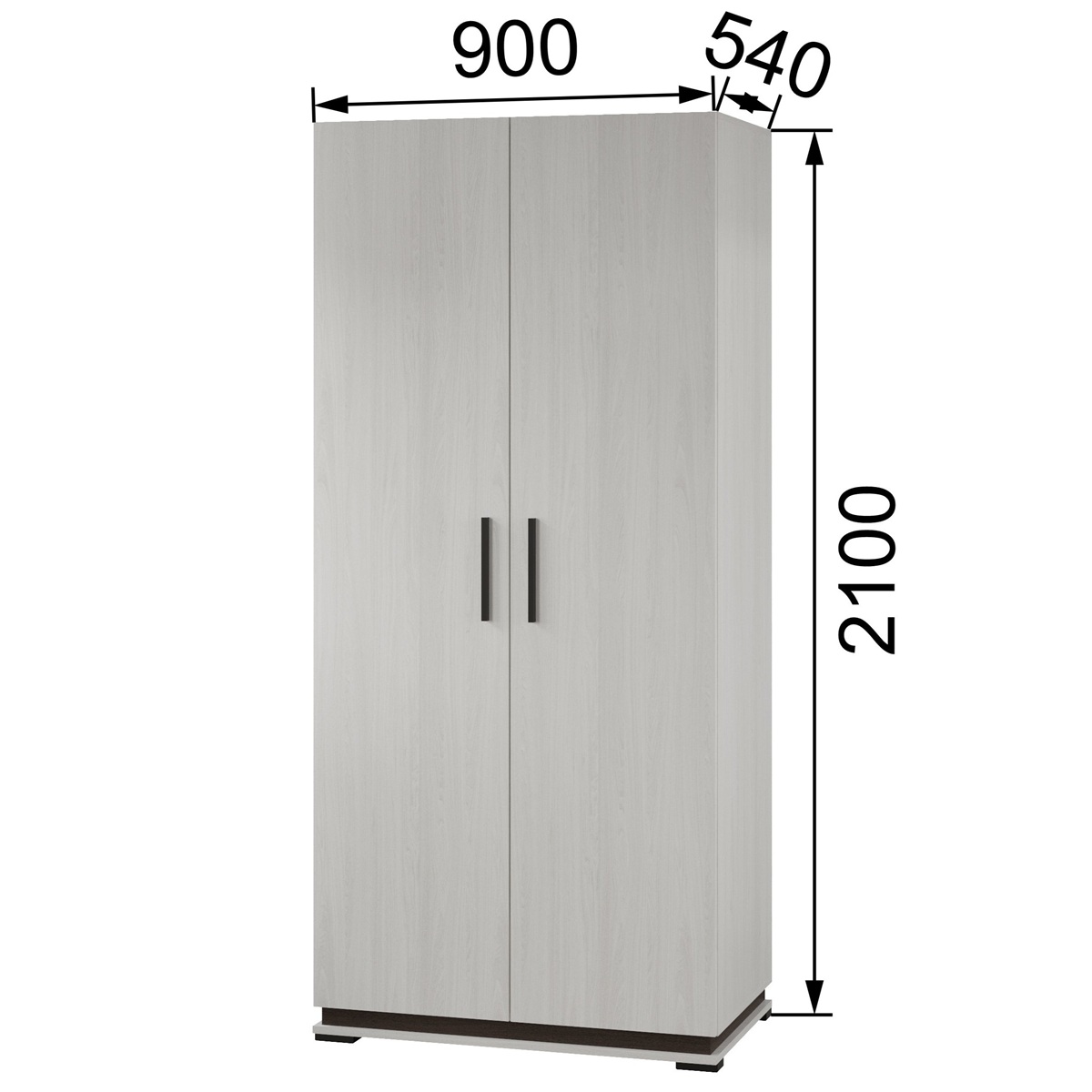 Гостиная Модена шкаф комбинированный МШ-1 белый/венге