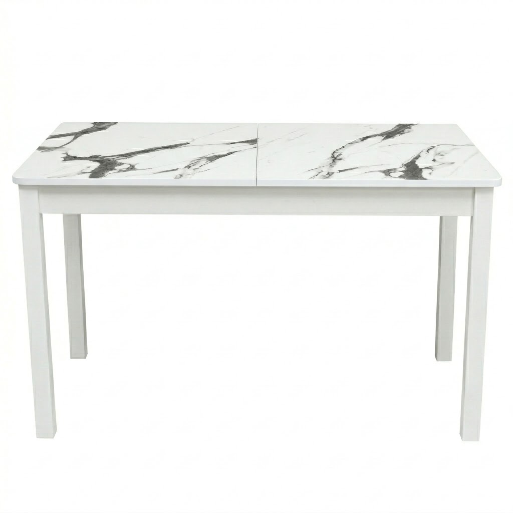 Стол Буони раздвижной 1400(2000)*800 ноги квадро белые Белое Пл.3027 Калаката Висма.