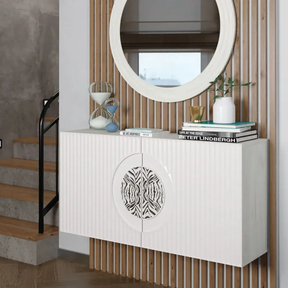 Консоль Сильвия Дуб Крафт Белый/Керамик