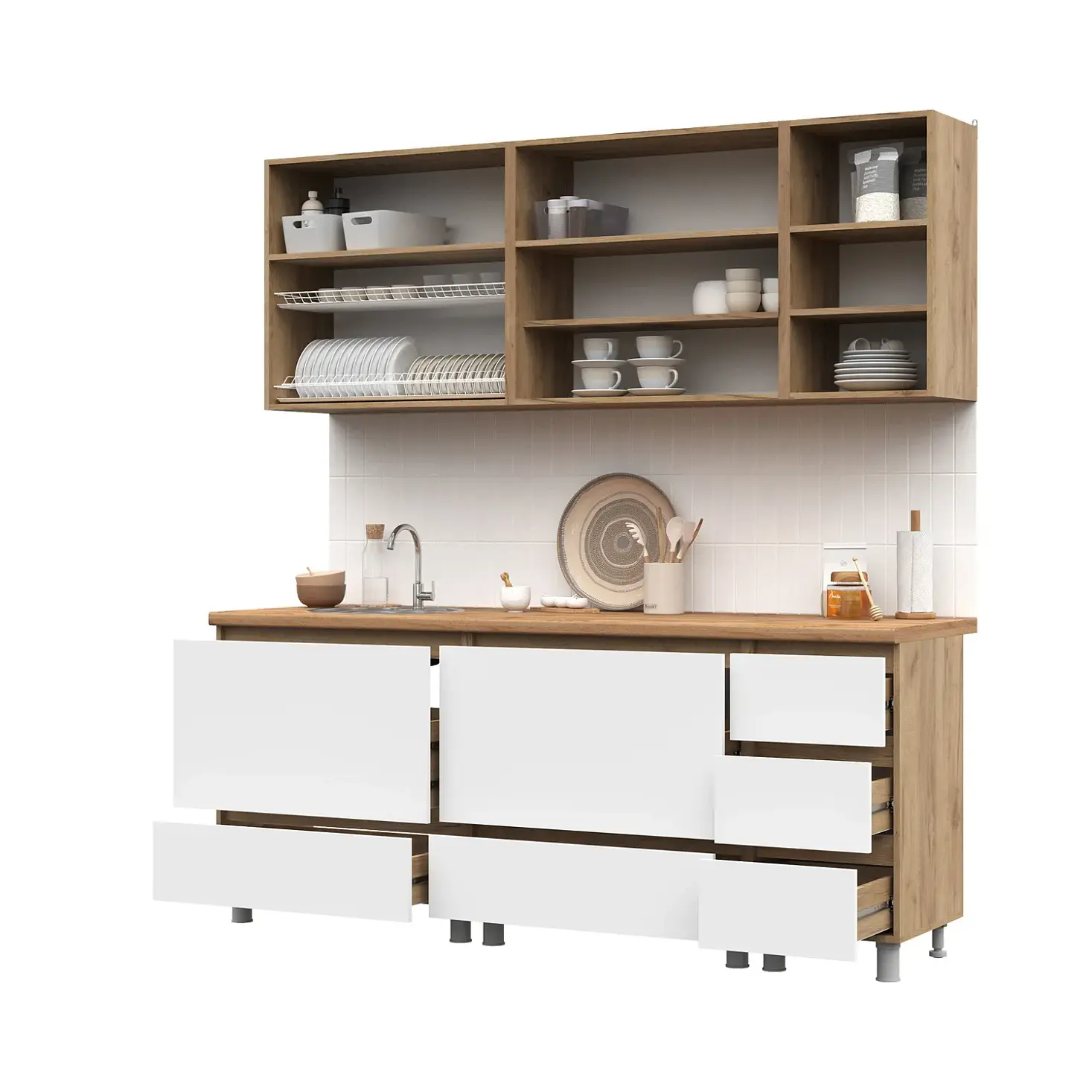 Компоновка 2000/28 вс Лайн, ДУБ КРАФТ ЗОЛОТО/БЕЛ