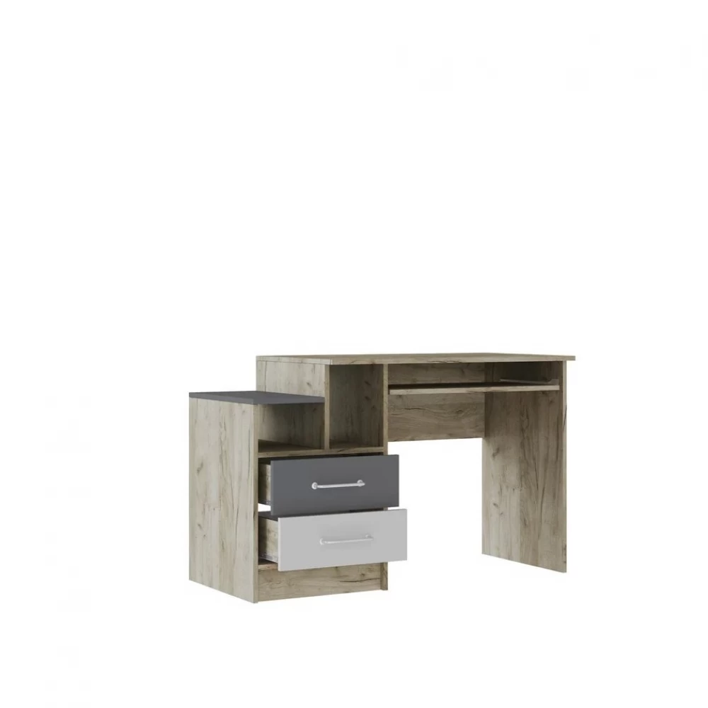 Спальня Колибри Лофт стол письменный дуб крафт серый/графит серый+камень серый