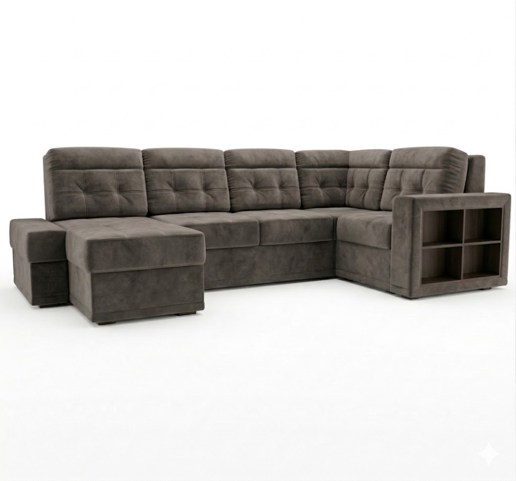 Диван угловой Мартин ДКУ-П Тк.Боска VL-1912-05 мокко 1 кат Апогей