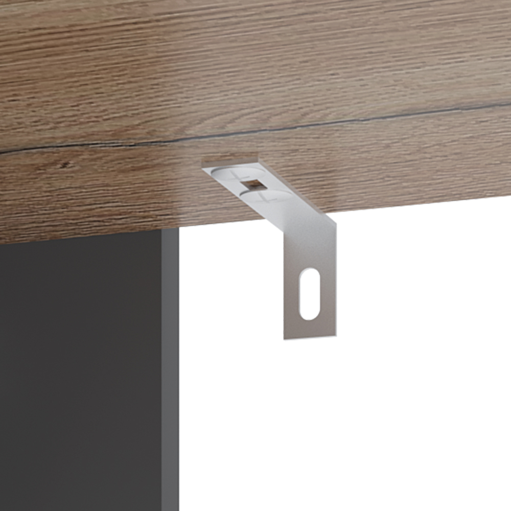 Стол компьютерный "Арчи" Графит/Дуб керра