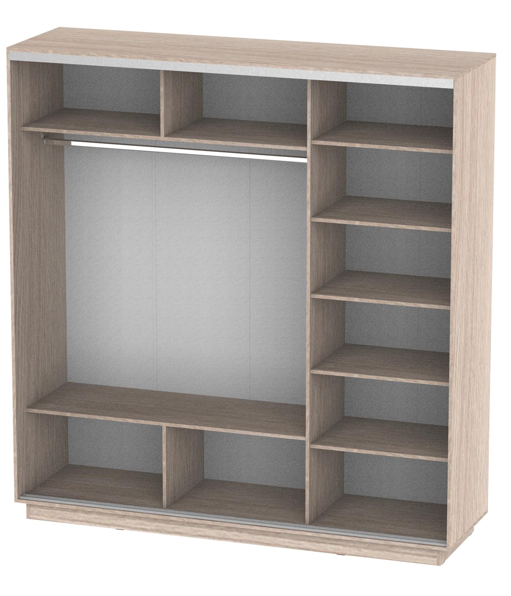 Корпус шкафа ТАНДЕМ 2100х2400х600 дуб молочный