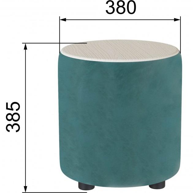 Пуф Пай бирюза/мдф клен кремовый