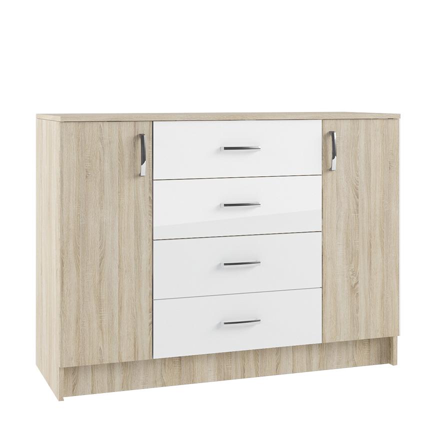 МС Софи Комод Сонома/Белый СКМ 1200.1 NEW