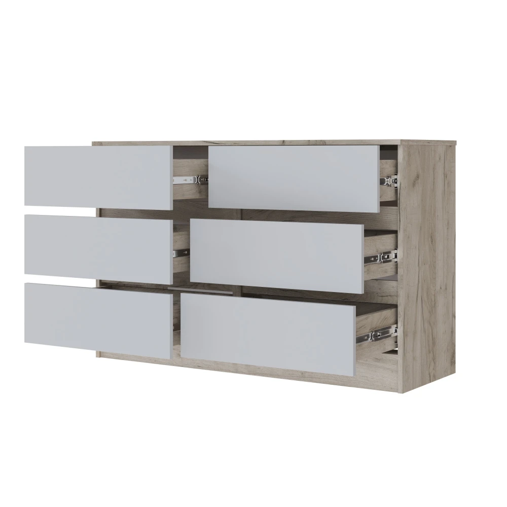 Гостиная Мэнкс Комод МГК-2 дуб крафт серый/камень серый