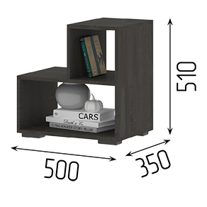ЭДИНБУРГ СТЛ 01 Стеллаж (0,500х0,510х0,350) Корпус ЖЕЛЕЗНЫЙ КАМЕНЬ
