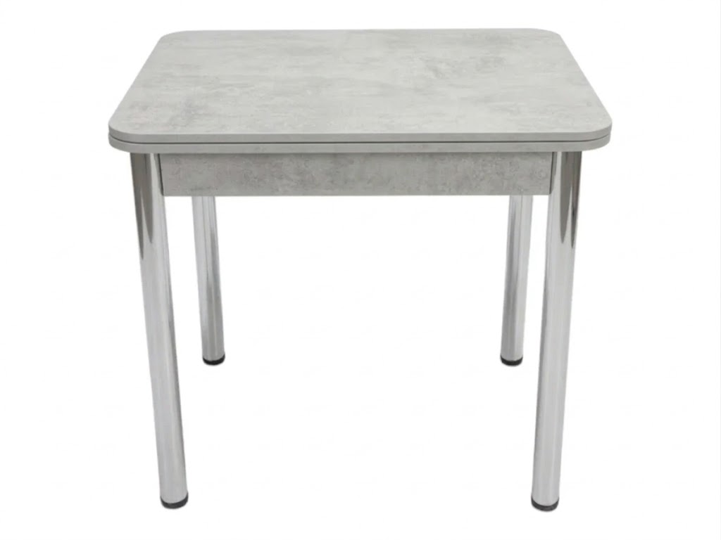 Стол Ломберный 800*600 мм (800*1200) ЛДСП Цемент светлый хром