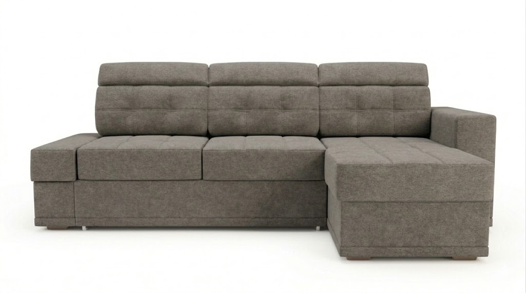 Диван угловой Мартин ДКУ-О с оттоманкой Тк.BRENDY Latte 4 кат Апогей