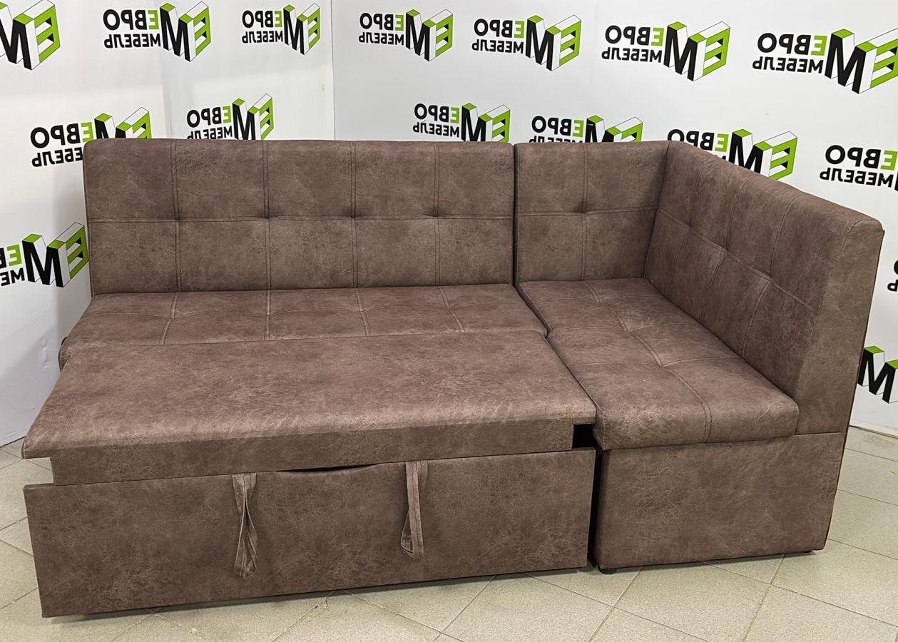 Диван угловой Визит (правый) Тк.Дакота какао 1 кат Евромебель