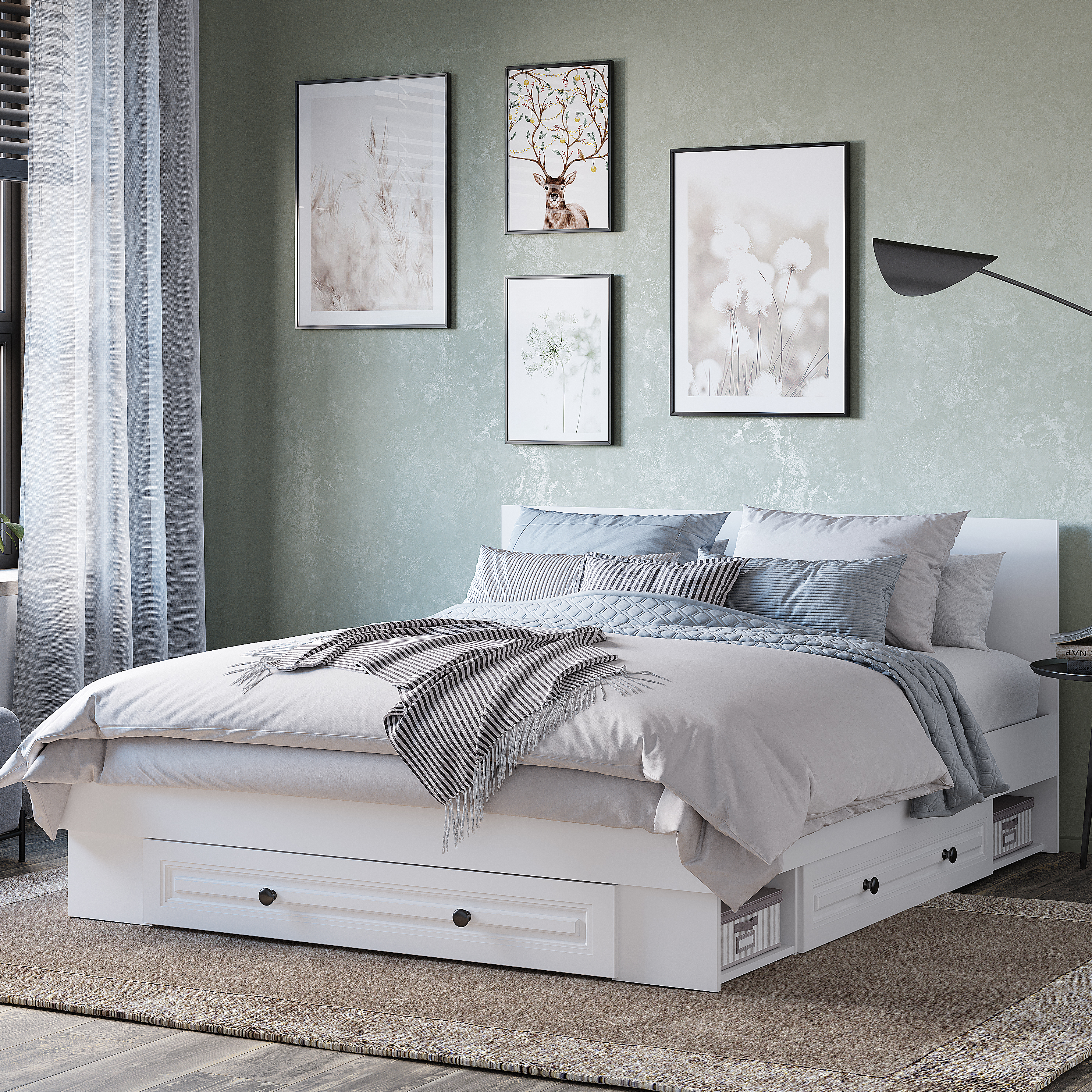 Кровать 1,6 м "Софт" КР-16 (без настила) Белый/Эмаль белая (F26)