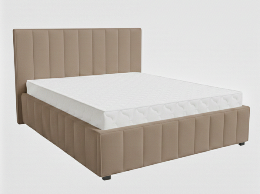 Кровать Кордова-1 1,8*2,0 с П.М. Тк. Небби 019 св.беж. 4 кат  Апогей