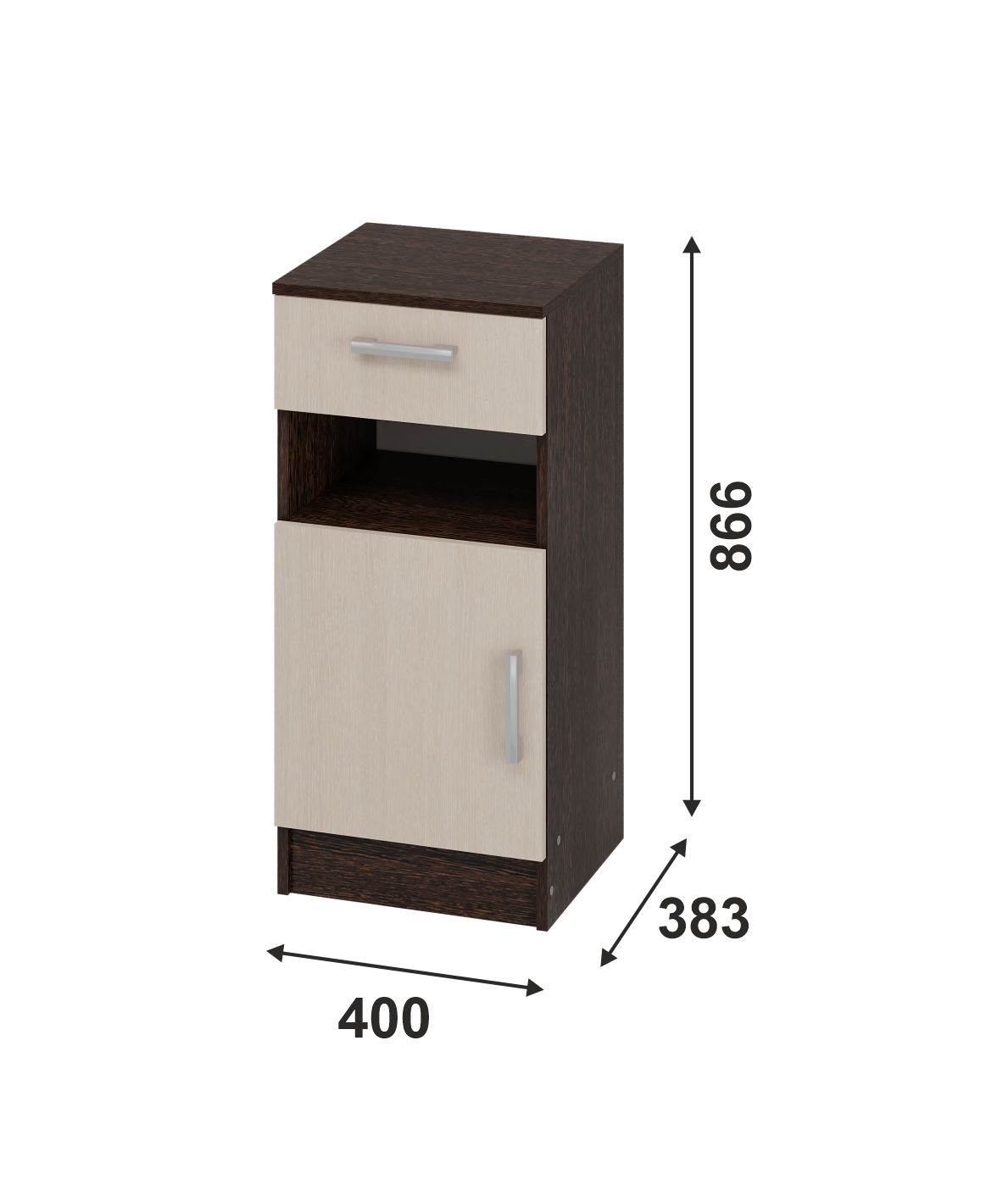 Тива Тумба ТБ 201 400х866х380 (ВЕНГЕ-ДУБ БЕЛФОРД)