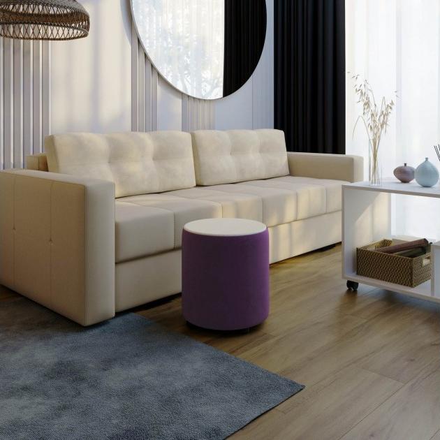 Пуф Пай винный/мдф клен кремовый