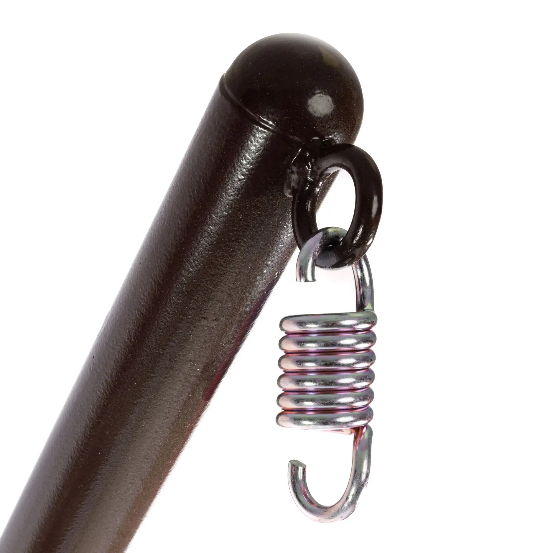 Подвесное кресло КАПЛЯ с ротангом коричневое, красная подушка