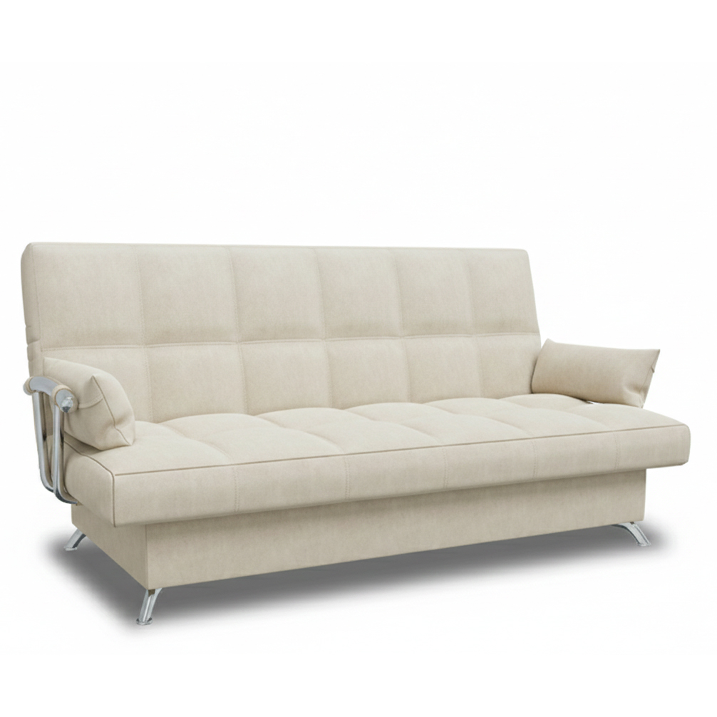 Диван Финка ДК с хром.бок. прямой Тк.CONNECT 01 UNIQ 1 кат Апогей