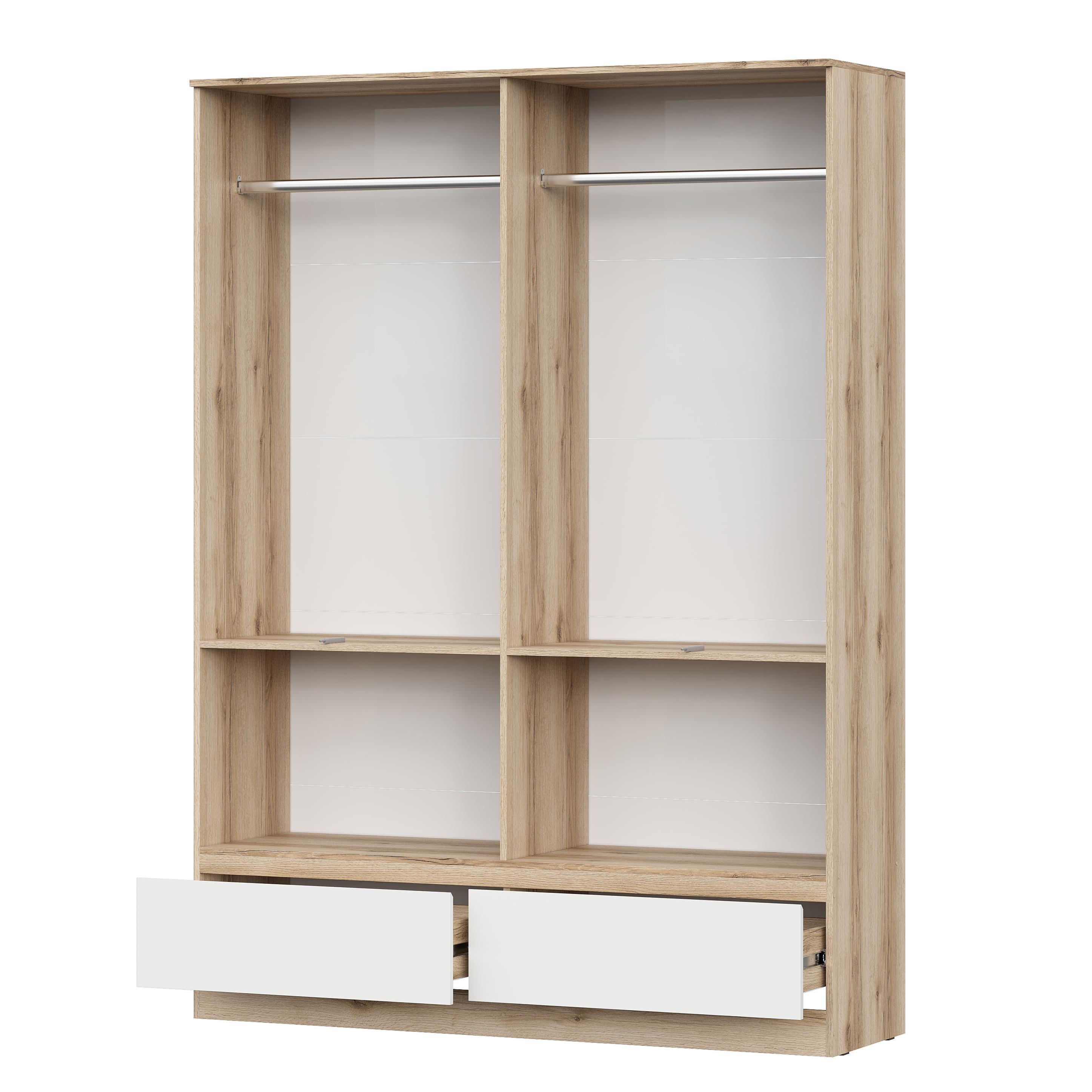 Модульная система "Брауни" Шкаф четырехстворчатый (с ящиками) Дуб Делано/Белый NN Модульная система "Брауни" Шкаф четырехстворчатый (с ящиками) Дуб Делано/Белый NN