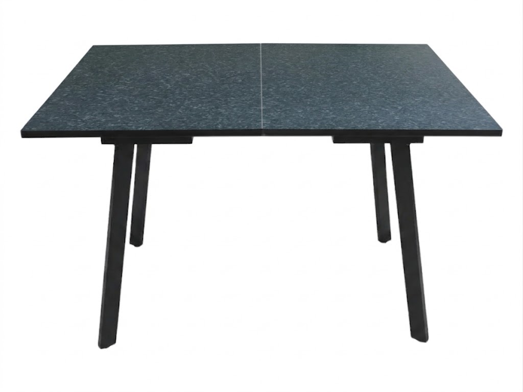 Стол Олимп раздвижной 1200(1530)*800 ноги лофт черный Черное Пл.5003ТС черный иней Висма