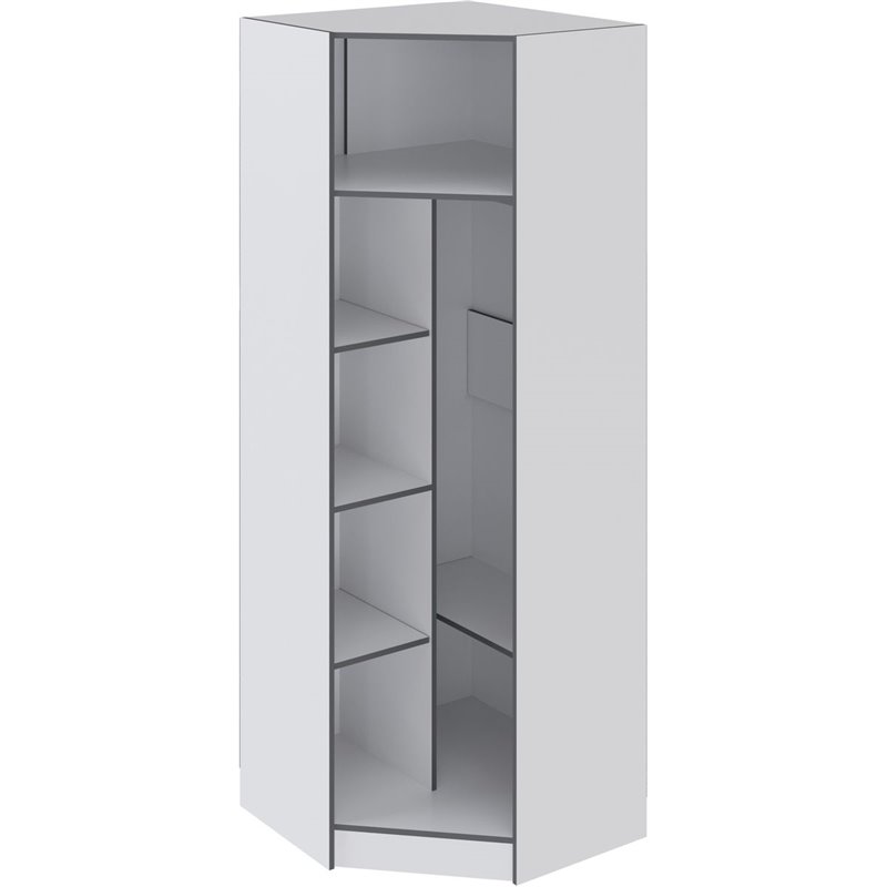 Спальня Тэбби Шкаф угловой белый/графит серый.