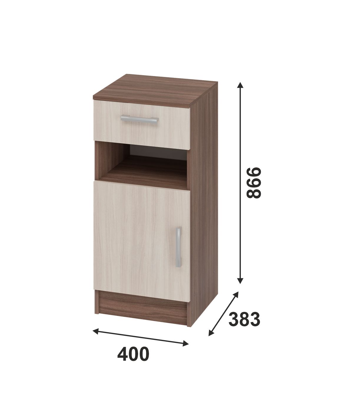 Тива Тумба ТБ 201 400х866х380 (ЯСН-ШИ/СВЕ/ТЕМ)