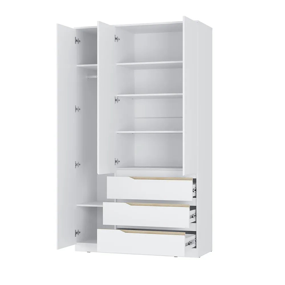 Шкаф 3-х створчатый "Тиана" ШК-07 Белый/Древесный