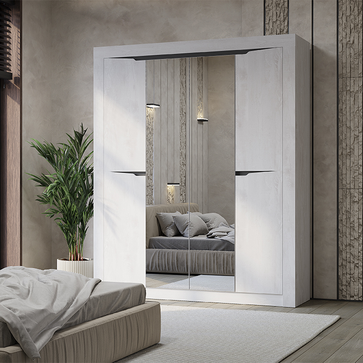 "Леонардо" ШК-14 Бетон пайн светлый/графит