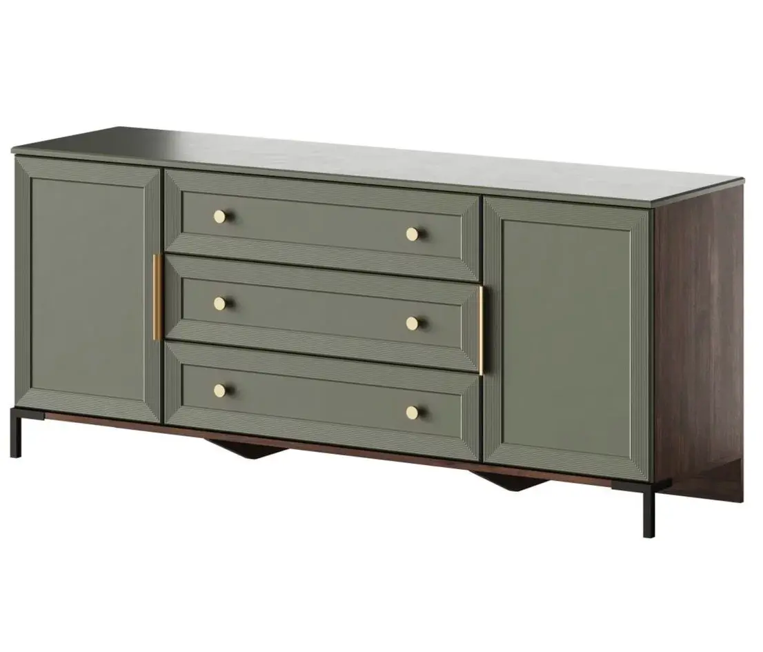 Тиана Тумба 1736 с ящ+2дв Дуб Апрель темный/Мидори